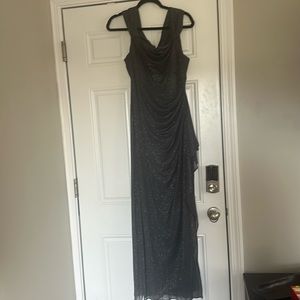 Sparkly navy/grey cocktail dress size 14 worn once
